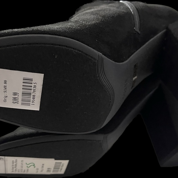 Guess Women's Casidi Lace Knee High Open Toe Boots Black 11 M US - Picture 6 of 13